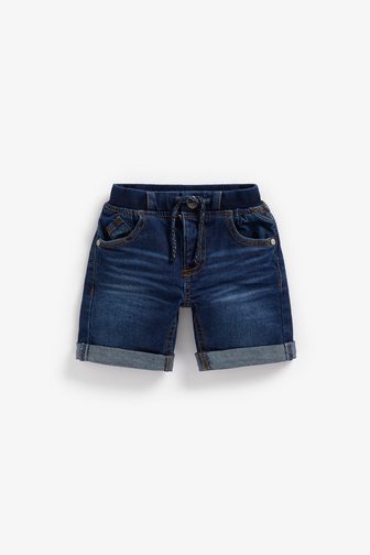 Dark denim shorts on sale