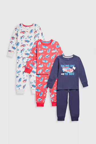 Buy Racing Car Pyjamas 3 Pack online Mothercare Kuwait