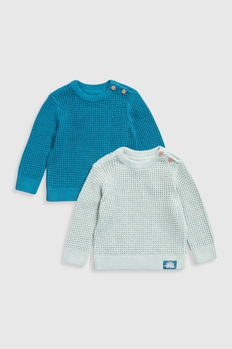 Buy Waffle Knitted Jumpers 2 Pack online Mothercare Kuwait