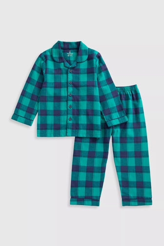 Green check pyjamas outlet